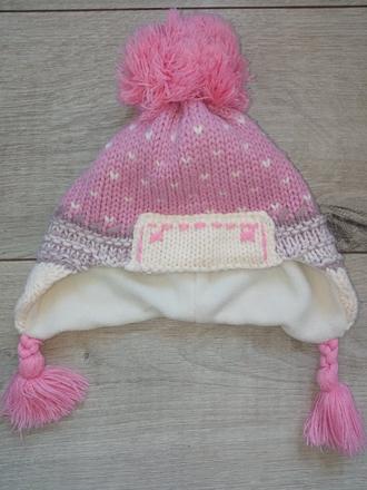 Dievčenská ružová zimná čiapka next (3-6 mes.), next,68