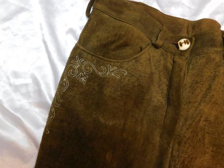 Luxusne damske dirndl kožene nohavice, 38