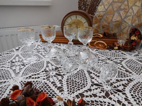 Poháriky likérové na stopke 6 kusov, 