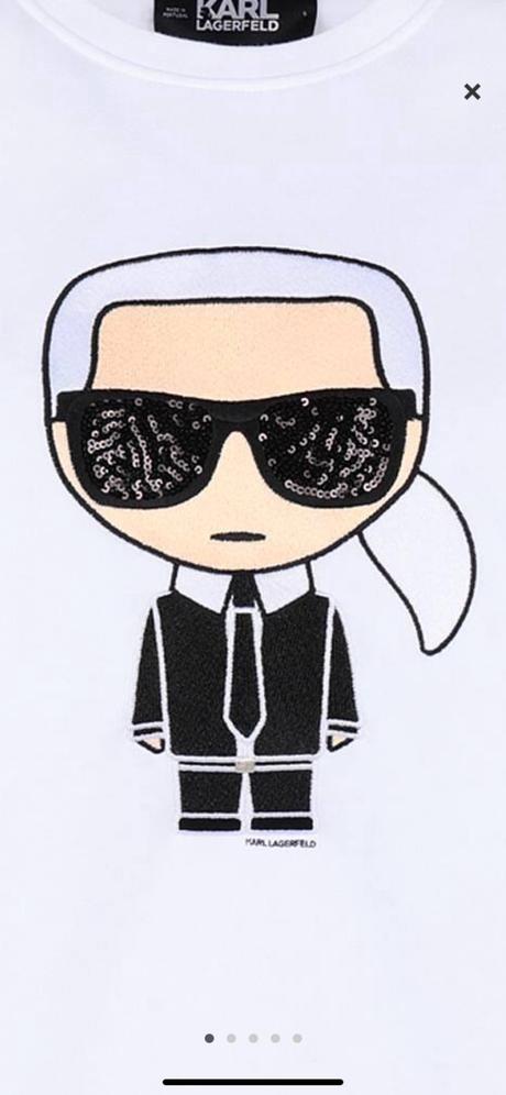Mikina karl lagerfeld vyšívaná s flitrami, xs