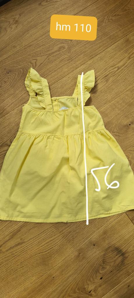 Hm žlte letne šatky, h&m,110