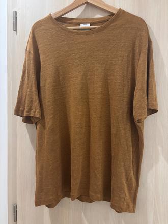 Ľanové tričko, mango,xl