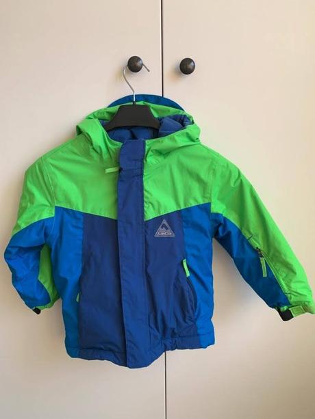 Chlapčenská lyžiarska bunda wedze a rukavice, decathlon,104