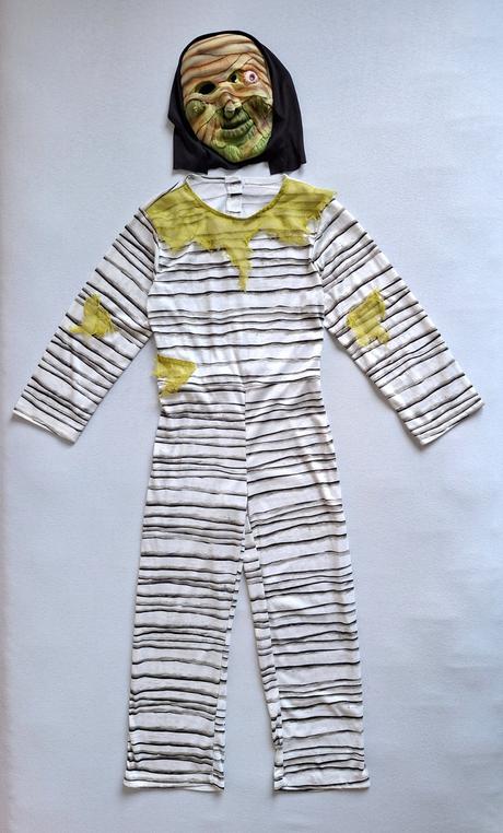 Múmia/zombie komplet kostým s maskou veľ.128,