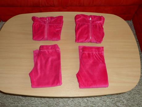 2 zamatové - velúrové súpravy s flitrami_top stav., 104