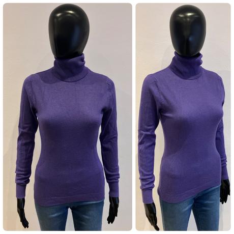 Dámsky fialový rolák, tu,m