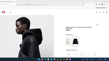 Mikina s bočnými prúžkami čierna, h&m,l
