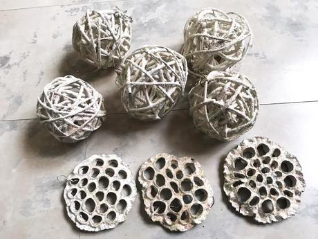 Vianočné naturálne gule 8 ks, 