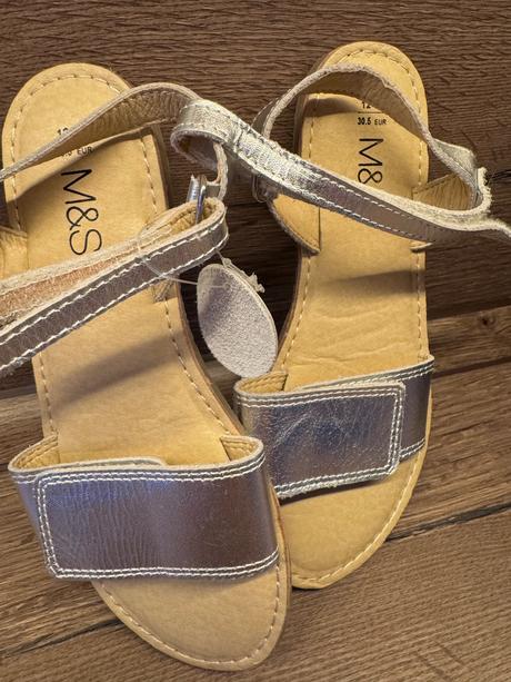 Marks spencer strieborné sandálky veľ.30.5, marks & spencer,30