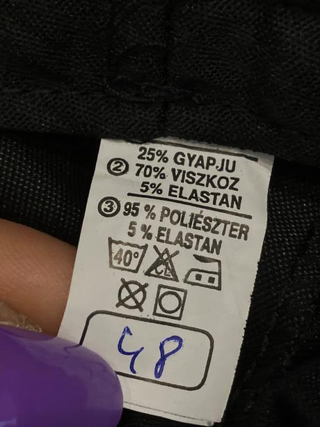 Pánske čierne nohavice, l