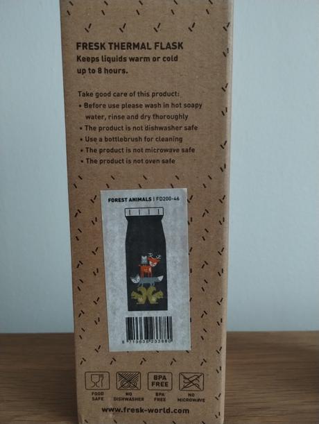 Nerezová termofľaša fresk 'lesné zvieratá',