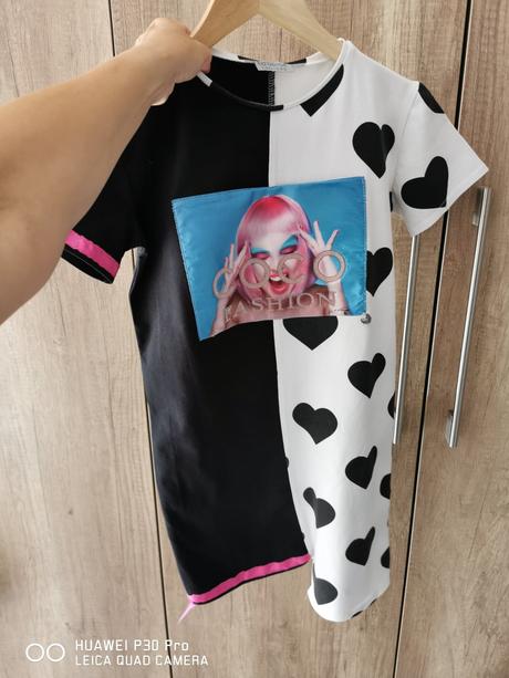 Detské asimetrické tričkové šaty, 146