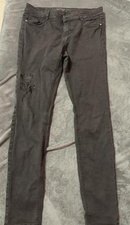 Čierne vyšívané nohavice, orsay,l