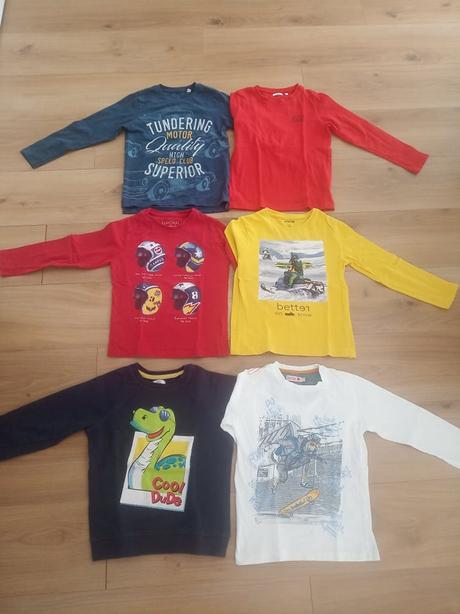 Tričká s dlhým rukávom 5 eur/ ks, 122