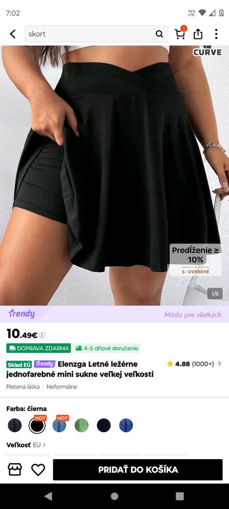 Nohavicová sukňa, 4xl