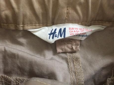 Ľahké letné šortky 4-5 rokov, h&m,110