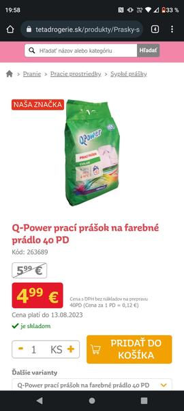 Perie prací prášok Q-Power dobre?