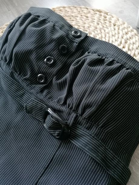 Šaty mini krátke pásikavé, s