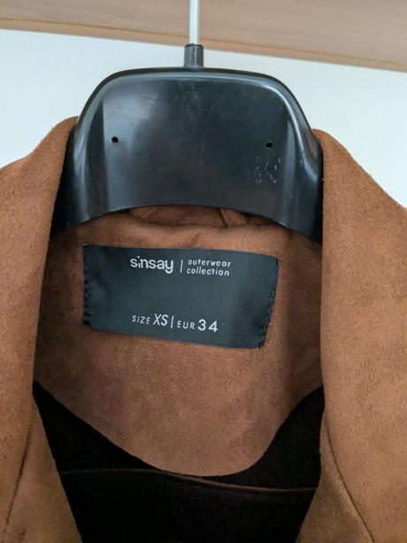 Semišová kožienka, sinsay,xs