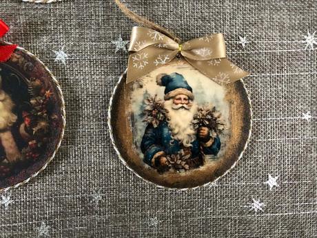 Handmade vianocne drevene ozdoby,9 cm,6 ks, 