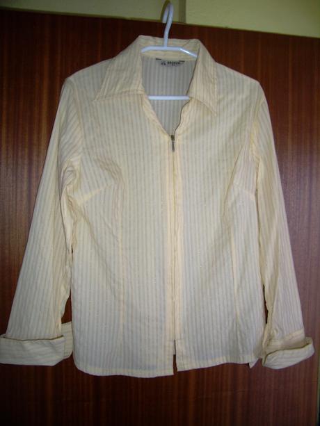 Žltá blúzka so zlatými pásikmi, xl