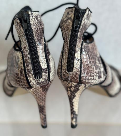 Kotníkové sandále na vysokom opätku, zara,36