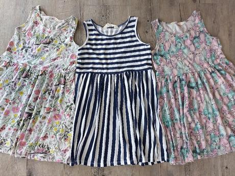 3 x letné šaty h&m, h&m,122