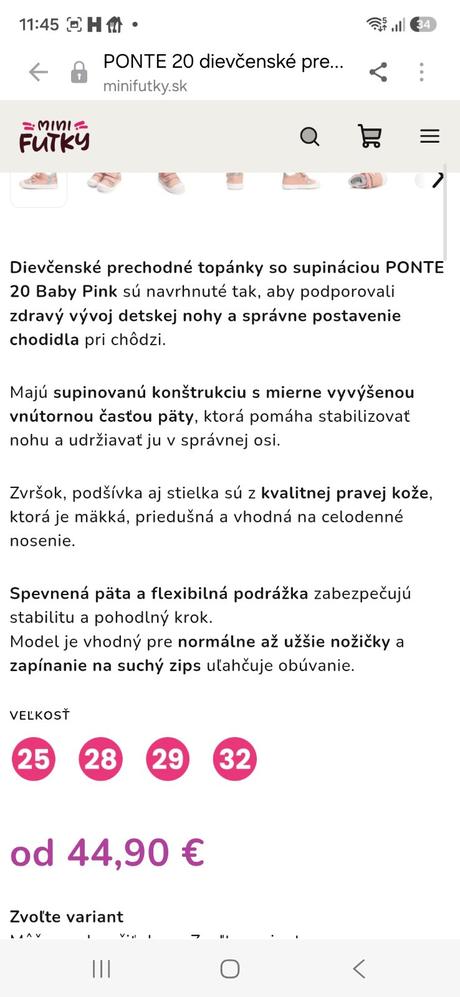 Prechodné topánky ponte, 31