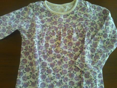 Biele tričko s potlačou ružičiek,v.3-4r.98/104, george,98