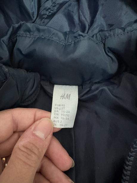 Tepla zimna bunda chlapec 92, h&m,92