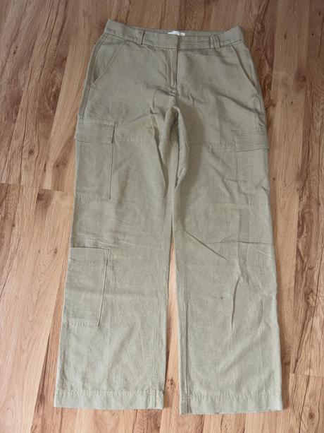 Cargo nohavice vysoký pás h&m 38, h&m,38