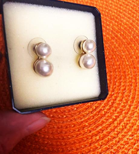 Dvojité perlové náušnice,