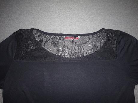 Čierne tričko s krajkou, camaieu,s