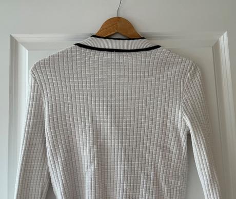 Čierno - biely elegantný kardigan, amisu, xs/34, amisu,xs