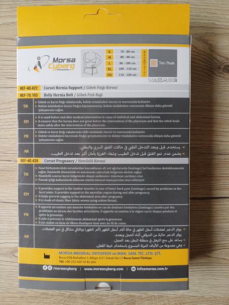 Podporný tehotenský pás čierny, 