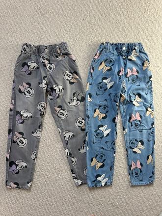 Myška minnie džínsy 2 kusy, h&m,140