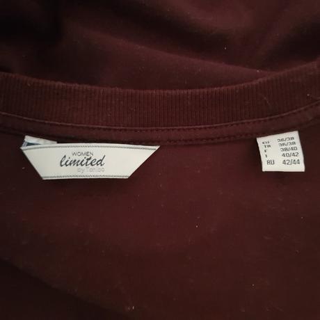 Bordové šaty 40, tchibo,40