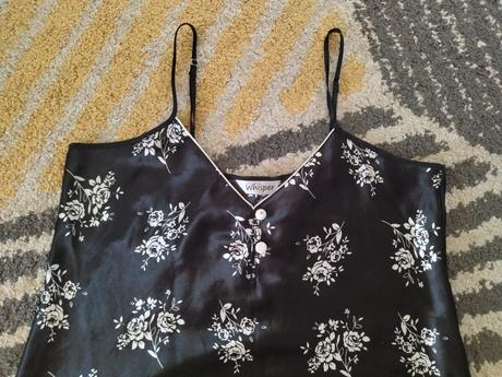 Saténové kvetinkové tielko s/m, s