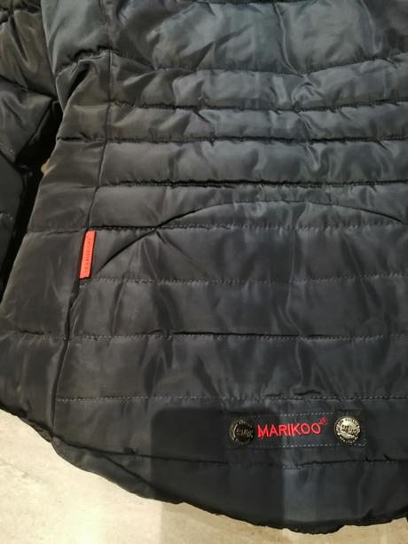 Luxus tmavomodrá zimná bunda marikoo vxs-s, xs
