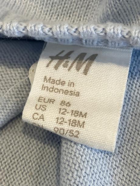 Dievčenský sveter svetlomodrý h&m (86), h&m,86