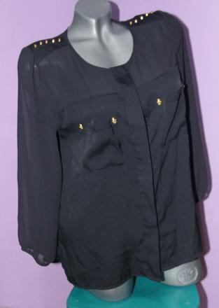 Cierna bluzka vzadu dlhsia, m