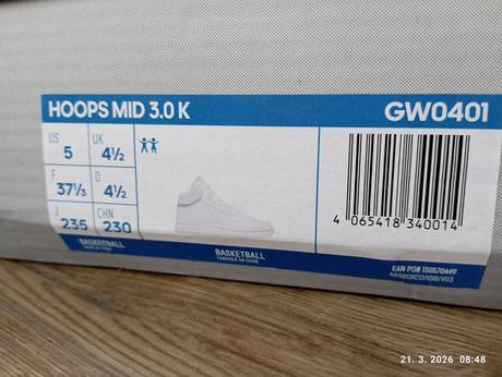 Vysoké tenisky, adidas,37