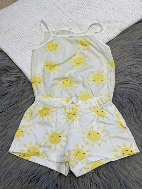 Dievčenská letná súprava body a šortky h&m (74), 74