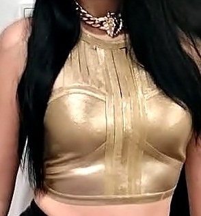 Zlatý luxusný top, s