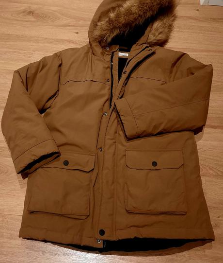 Detská zimná bunda, mango,152