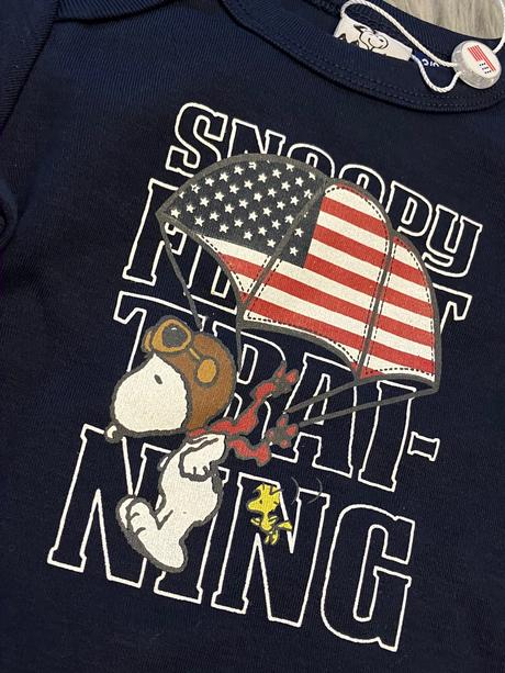 Chlapčenské body s potlačou snoopy (3-6 mes.), original marines,62