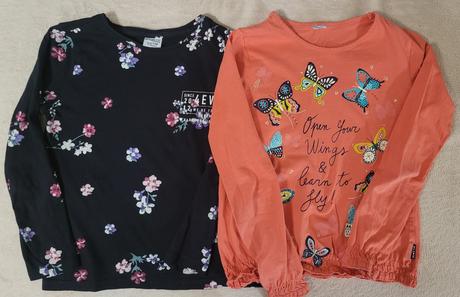 Tričká 2ks  +šaty/tunika, 134