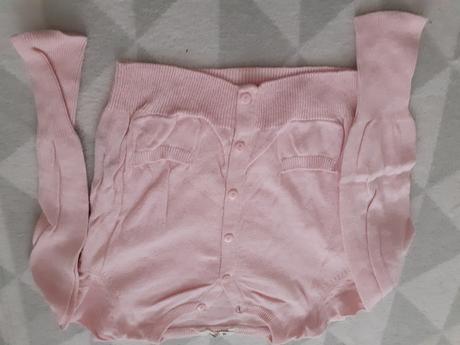 Dievcensky bledoruzovy svetrik na gombiky, h&m,104