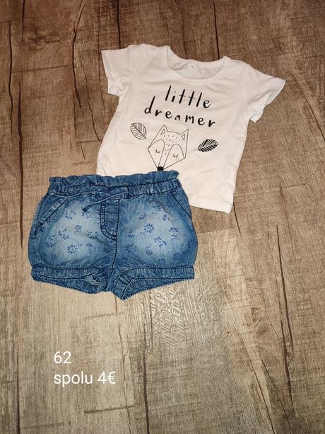 Kraťasky s tričkom, h&m,62