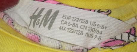 Žlté letné šaty s jednorožcom h&m (122-128), h&m,122